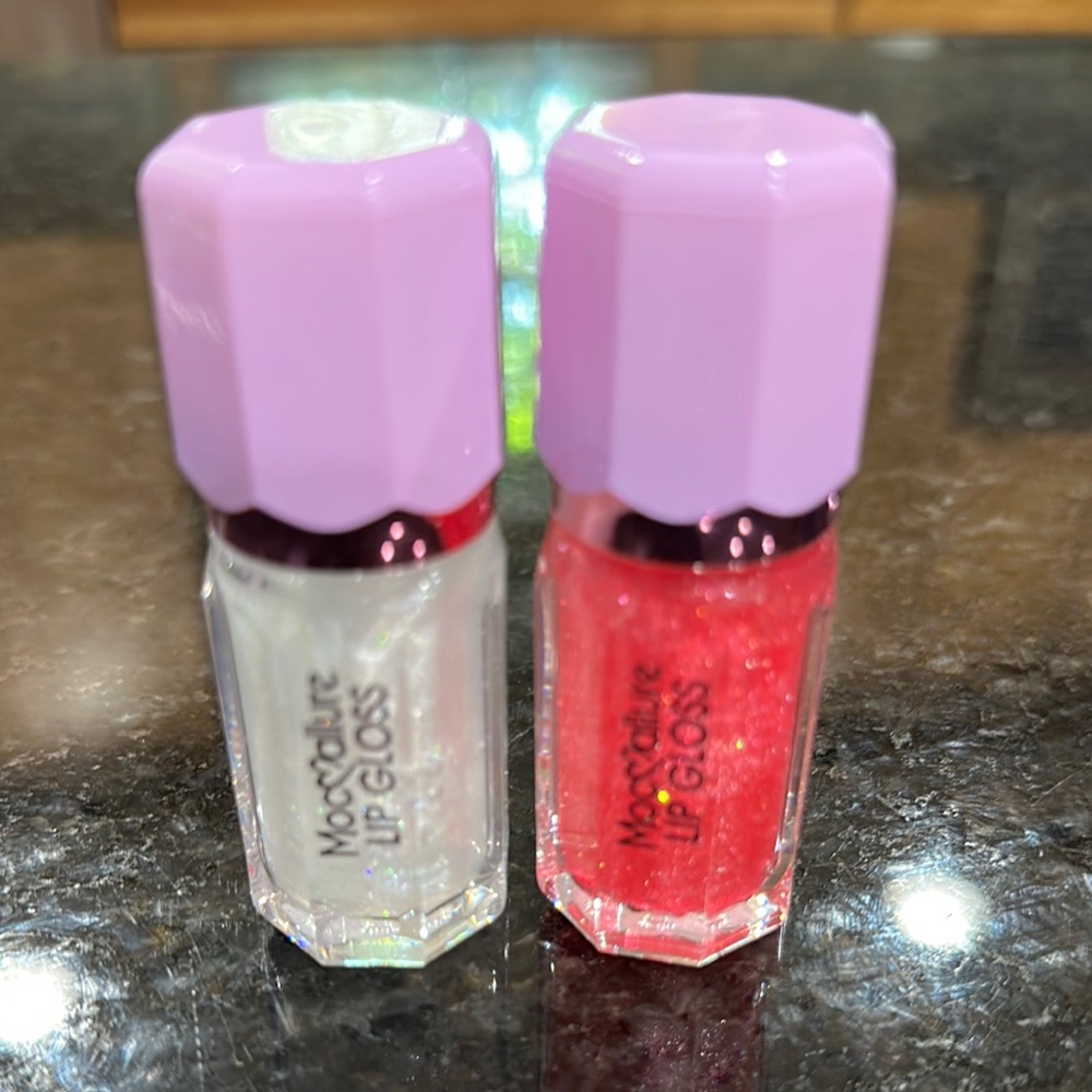 Sparkling Pink and Shimmering Clear Lip Gloss